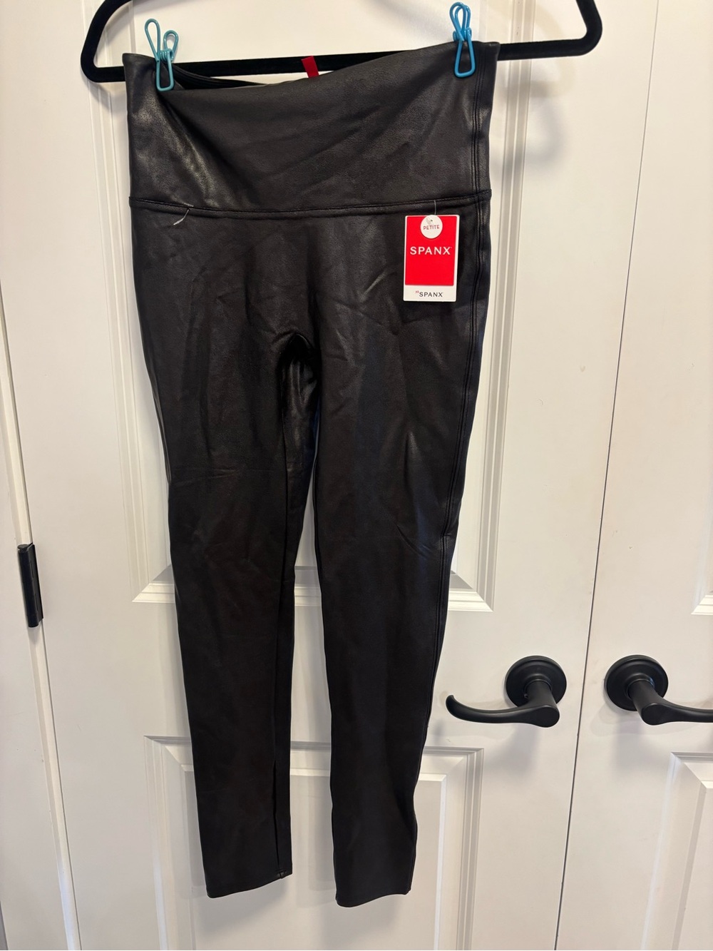 SPANX Faux Leather High Waist Leggings - Black
